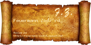 Feuermann Zoárd névjegykártya